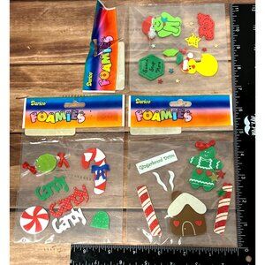 NIP HTF Darice Foamies Christmas Holiday Foam Sticker Set of 3